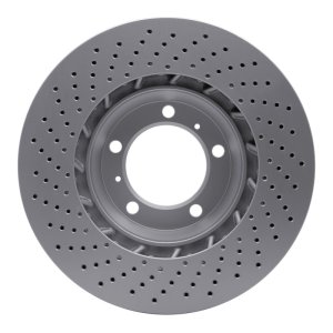 Porsche 718 Cayman Brake Rotor (1) - Right Front - R1 Concepts - GeoSPEC Coated Drill - `99-`23